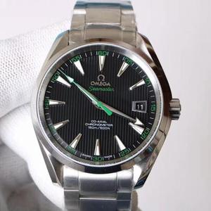 kw Den høyeste versjonen 1-1 Omega Seamaster 150-serien rustfri stålrem automatisk mekanisk bevegelse herreklokke.