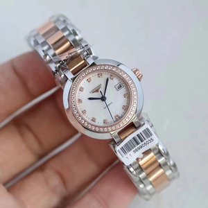 Longines Heart Moon Series Ladies Mechanical Watch Romertall Glatt overflate