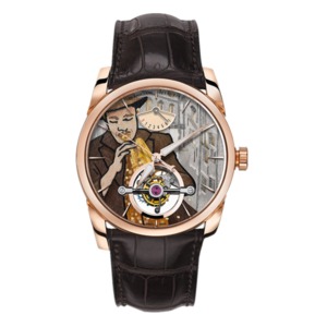 JB Parmigiani Fleurier TONDA-serien PFS251-modell utstyrt med ekte tourbillon manuell vikling mekanisk bevegelse, lærreim Herreklokke