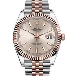 n fabrikk Rolex Datejust-serien 126331 pulverplate gullversjon klokke ekte gullbelagt mekanisk klokke.