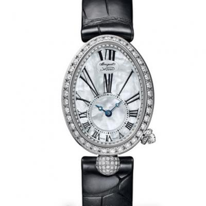 Versão atualizada de Breguet Queen of Nápoles 8928BB/51/944/DD0D senhoras assistem mãe-de-pérola rosto diamante relógio