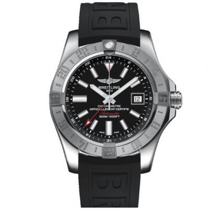 GF Factory Breitling Avenger II A3239011 World Time Watch (GMT) relógio mecânico masculino de cara preta