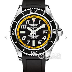GM Breitling SUPEROCEAN42 Superocean 42 watch série Superocean 42 relógio anel interno, com amarelo, vermelho, azul, preto e branco