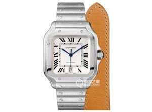 BV Cartier novo Santos (tamanho médio feminino) Caso: 316 material discagem BV genuíno 1:1 molde aberto branco dial relógio feminino