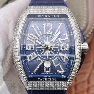 Franck Muller FM Vanguard Yachting V45? Boat Series Diamond Edition Relógio Masculino 44x54mm