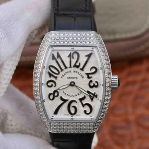 Franck Muller Vanguard V32 relógio feminino, o relógio é inspirado em seu belo design e forma única, com conjunto de mostrador relevo solar