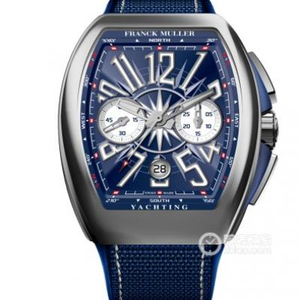 ABF Franck Muller V45 Blue Yacht 7750 Movimento 44x54 mm Relógio Masculino Banda de Borracha Movimento Mecânico Automático