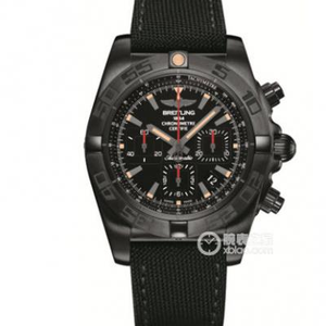 Relógio de fábrica GF Cronógrafo mecânico Breitling MB0111C3.BE35.253S.M20DSA.2, relógio de aço preto de 44 mm.