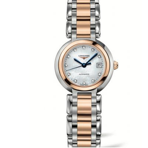 GS relógio de fábrica Longines Heart and Moon série L8.111.5.87.6 elegante calendário de relógios femininos tipo mãe-de-pérola ouro