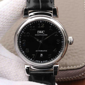 A fábrica da MK reproduz a clássica face preta do relógio mecânico masculino IW356601 da série IWC Da Vinci.