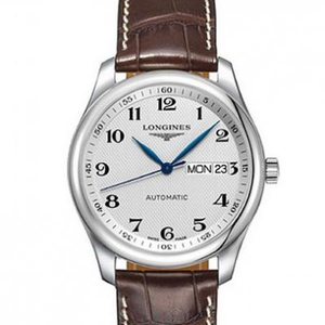 Imitação fina do relógio masculino de cinto clássico de calendário duplo L2.755.4.78.3 Longines mestre.