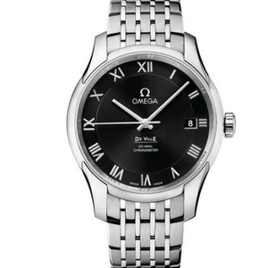 Uma réplica Omega De ville Series 431.10.41.21.01.001 Steel Band Men's Mechanical Watch Black Face