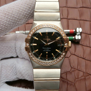 Omega Constellation Series 123.20.35 Relógio Masculino Mecânico Black Diamond Edition