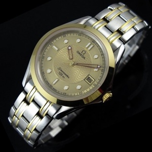 OMEGA Omega De ville Series Watch 18K Rose Gold Automatic Mechanical Band Inoxidável De Aço Inoxidável Relógio masculino de quatro mãos
