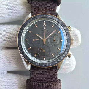 Omega Speedmaster Série Lua Rosto Escuro Rosto Branco Relógio Mecânico Masculino