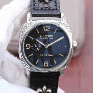 Imitação re-gravada Panerai 312/pam00312 sterling silver watch clássico discagem sanduíche (com super luminoso)