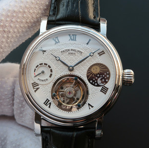 Máquina de enrolamento manual estilo Patek Philippe! (Power Star Tourbillon)