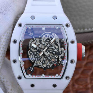 RM fábrica Richard Mille RM055 fita cerâmica relógio mecânico automático masculino.