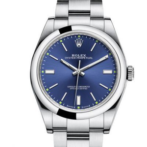 AR Rolex 114300-0003 Oyster Perpetual Série Azul Face Relógio Mecânico