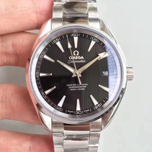 VS réplica Omega Seamaster 150m faixa de aço preta para homens Relógio mecânico.