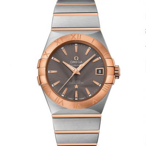 VS Fábrica Reencenada Omega Constellation Series 123.20.38.21.06.002 Brown Rose Gold 38mm Relógio Mecânico Masculino