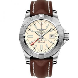 GF Фабрика Breitling Мститель II A3239011 World Time Watch (Мститель II GMT) Бежевой белый лицо