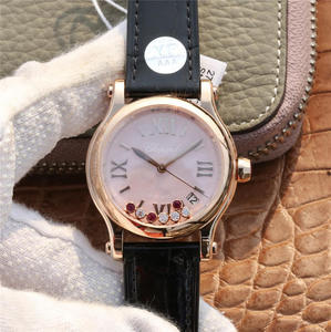 YF Chopard 30th Anniversary Специальная модель женские часы с кожаным ремешком и автоматическим механическим механизмом