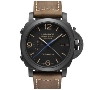 XF Panerai pam580 модернизированная версия 44mm оригинальная точность керамики, P.9100 многофункциональные автоматические механические движения через дно