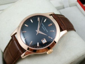 Мужские часы Patek Philippe, розовое золото 18 карат, черный кожаный ремешок, полностью автоматические, механические, мужские часы с сквозным дном, деловые мужские часы