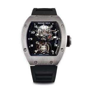 Мужские часы JB Richard Mille RM001 Real Tourbillon Upgrade Edition с резиновым ремешком и турбийоном