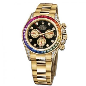 Rolex Daytona-116598RBOW series continues the classic masterpiece since 1963. 18k gold men's watch