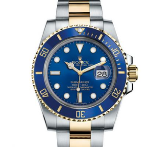 JF Factory Rolex Room Golden Blue Water Ghost v7 Edition, Submariner SUB Type 116613-LB-97203 Синий диск