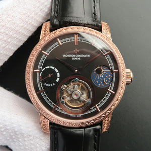 Стиль Vacheron Constantin: механические мужские часы 8290 с ручным заводом и истинным турбийоном