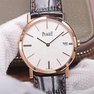 Серия MKS Piaget Altiplano для достижения супер тонкой серии мужские автоматические механические часы из коровьей кожи из розового золота.