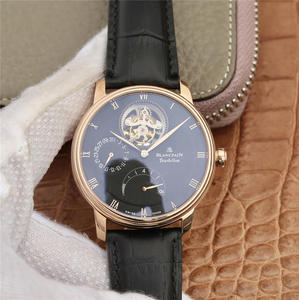 JB Blancpain Uppgraderad Classic Series 6025-3642-55B True Tourbillon Mäns Watch Titta på herrklocka True Tourbillon Rörelse Läderrem