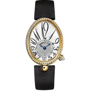 Breguet napolitanska damer klocka, högklassig damer mekanisk klocka, diamant 18k guld.