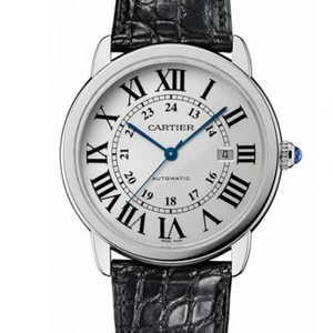 Re-graverade Cartier London Series W670101 ultratunna klassisk modell med krokodilläder