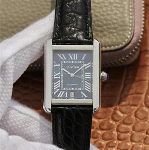 Cartier tank serie W5200027 klocka klocka storlek 31x41mm män bälte mekanisk klocka