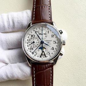 【JF】 Longines Master 8-stifts Moon Phase Belt Watch 7751 Multifunktionsmaskin Herrklocka 40mm