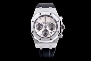 JH Upgraded AP Royal Oak Series AISA7750 Automatic Chronograph Moving Belt Watch Herrklocka