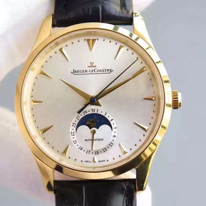 vf fabriken replika Jaeger-LeCoultre ultratunna master 18k guld måne fas automatisk mekanisk mäns klocka.