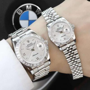 Rolex Datejust Serie Par Par Watch Vit modell Man och kvinnliga mekaniska par par klocka (enhetspris)
