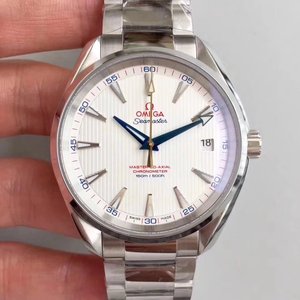 VS Factory Omega Seamaster Series 150 White-faced Steel Band Mekanisk klocka.